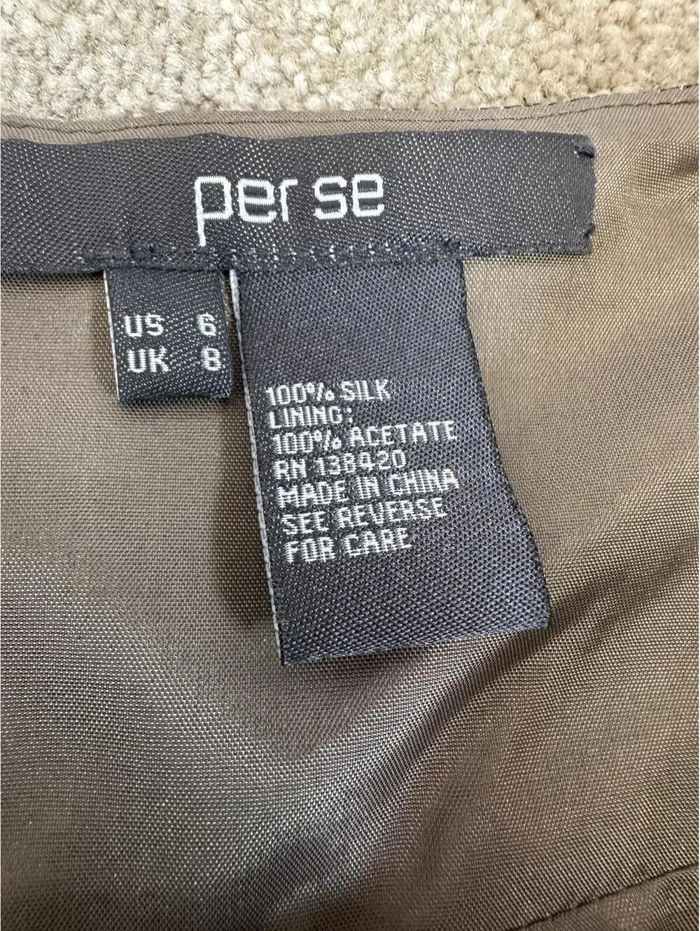 Womens Sz 6 Per Se Gunmetal Gray Silk Skirt Pleated Embellished Luxe Cocktail